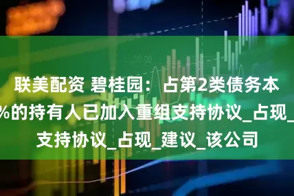 联美配资 碧桂园：占第2类债务本金总额逾77%的持有人已加入重组支持协议_占现_建议_该公司